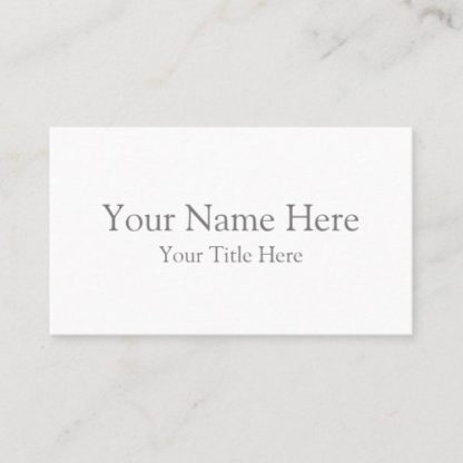 blank standard business card